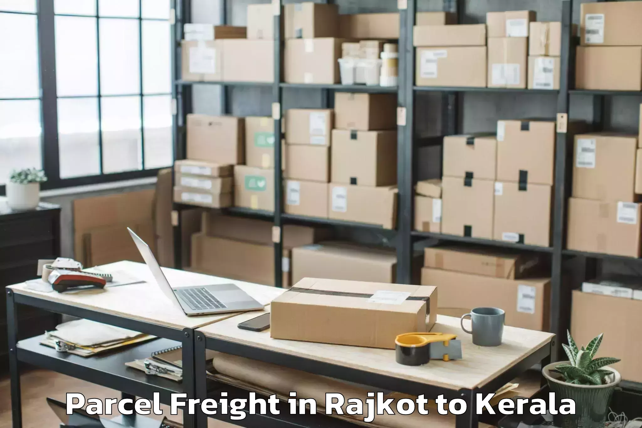 Efficient Rajkot to Thiruvalla Parcel Freight